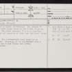 Balnacraig, NH67SW 24, Ordnance Survey index card, page number 1, Recto