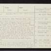 Dun Creich, NH68NE 1, Ordnance Survey index card, page number 1, Recto