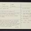 Leachonich, NH68NE 13, Ordnance Survey index card, page number 1, Recto