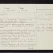 Ardvannie, NH68NE 16, Ordnance Survey index card, page number 1, Recto