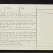 Ardvannie, NH68NE 22, Ordnance Survey index card, page number 2, Verso