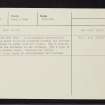 Ardvannie, NH68NE 25, Ordnance Survey index card, Recto