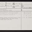 Ardvannie, NH68NE 34, Ordnance Survey index card, page number 1, Recto
