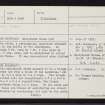 Kincardine, NH68NW 5, Ordnance Survey index card, page number 1, Recto