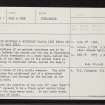 Lady's Well, NH68NW 8, Ordnance Survey index card, Recto