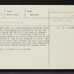 Casandamff, NH68SE 13, Ordnance Survey index card, Recto