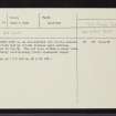 Casandamff, NH68SE 14, Ordnance Survey index card, Recto