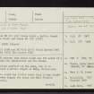 Druim Liath, NH69SW 3, Ordnance Survey index card, page number 1, Recto