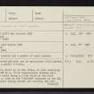 Creagan Reamhar, NH69SW 7, Ordnance Survey index card, page number 1, Recto