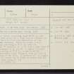 Lochend, NH69SW 9, Ordnance Survey index card, page number 1, Recto