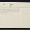 Tulloch Hill, NH69SW 14, Ordnance Survey index card, page number 3, Recto