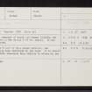 Bonar Bridge School, NH69SW 18, Ordnance Survey index card, Recto