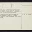 Drumlea, NH69SW 30, Ordnance Survey index card, page number 2, Verso