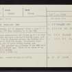 Badbeithe, NH69SW 42, Ordnance Survey index card, Recto
