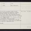 Craig Morile, NH72NE 6, Ordnance Survey index card, Recto