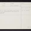 Banchor, NH72SE 6, Ordnance Survey index card, Recto