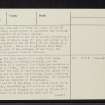 Dun Davie, NH73NW 11, Ordnance Survey index card, page number 2, Verso