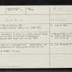 Tom Na Croiche, NH74NE 1, Ordnance Survey index card, Recto