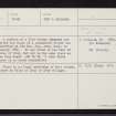 Mains Of Croy, NH74NE 14, Ordnance Survey index card, Recto