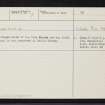 Culloden, NH74NW 9, Ordnance Survey index card, Recto