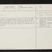 Cullernie, NH74NW 13, Ordnance Survey index card, Recto