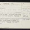 Culloden Muir, NH74NW 16, Ordnance Survey index card, Recto