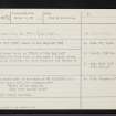 Culloden Moor, Grave Of The English, NH74NW 17.2, Ordnance Survey index card, Recto