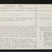 Balnuaran Of Clava, South-West, NH74SE 4, Ordnance Survey index card, page number 1, Recto