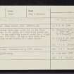 Clava, NH74SE 5, Ordnance Survey index card, Recto