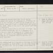 Milton Of Clava, NH74SE 12, Ordnance Survey index card, page number 1, Recto