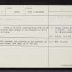 Clava, NH74SE 15, Ordnance Survey index card, Recto