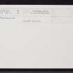 Daltullich, NH74SE 20, Ordnance Survey index card, Recto