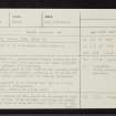 Casteltown, NH74SW 10, Ordnance Survey index card, page number 1, Recto