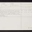 Cottartown, NH74SW 11, Ordnance Survey index card, Recto