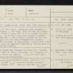 Cromal Mount, Ardersier, NH75NE 2, Ordnance Survey index card, page number 1, Recto
