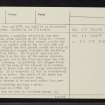 Cromal Mount, Ardersier, NH75NE 2, Ordnance Survey index card, page number 2, Verso