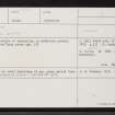 Achnuallan, NH75NE 11, Ordnance Survey index card, Recto