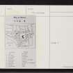 Fortrose, Bishop's Palace, NH75NW 9, Ordnance Survey index card, Recto