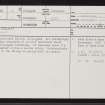 Ballaggan, NH75SE 13, Ordnance Survey index card, page number 1, Recto