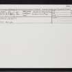 Cromarty, St Anns, NH76NE 31, Ordnance Survey index card, Recto