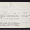 Navity, NH76SE 3, Ordnance Survey index card, page number 1, Recto