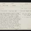 Grey Cairn, Glenurquhart, NH76SW 2, Ordnance Survey index card, page number 1, Recto