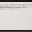 Grey Cairn, Glenurquhart, NH76SW 2, Ordnance Survey index card, Recto