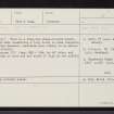 Blackstand, NH76SW 3, Ordnance Survey index card, Recto