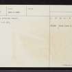 Callachy Hill, NH76SW 5, Ordnance Survey index card, page number 2, Verso