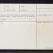 Blackstand, NH76SW 8, Ordnance Survey index card, page number 2, Verso