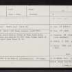White Bog Wood, NH76SW 9, Ordnance Survey index card, Recto