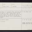 Glenurquhart, NH76SW 13, Ordnance Survey index card, page number 1, Recto