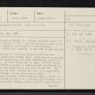 Scotsburn House, NH77NW 6, Ordnance Survey index card, page number 1, Recto