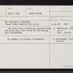 Scotsburn, NH77NW 8, Ordnance Survey index card, Recto